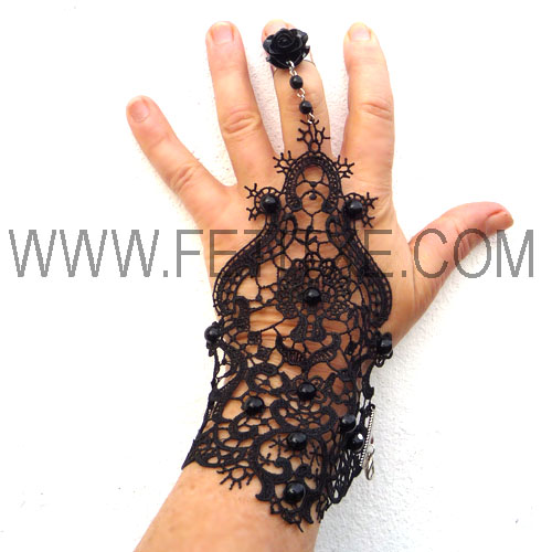 GUANTES PUNTILLA CON ANILLO 8714 TALLA NICA